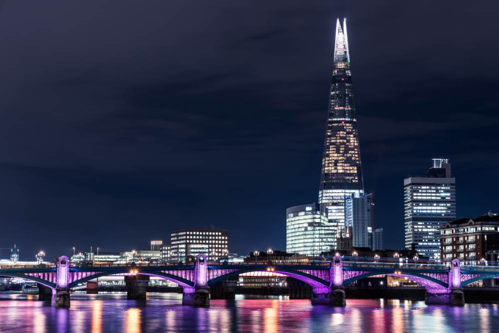 London Bridge and The Shard at night